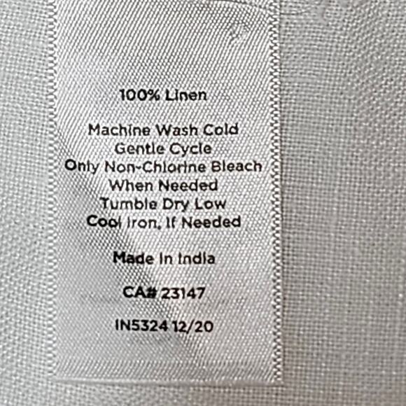 Talbots Petite 100% Linen Button-Back Blouse in White Size XLp - Picture 7 of 10